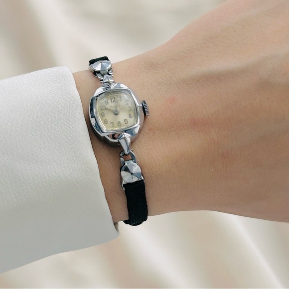 Accessories - Timex Silver-tone Women's Watch with Black Strap